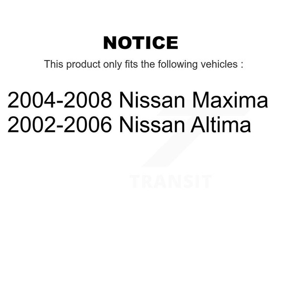 Front Strut And TOR Link Kit Mount 6Pc For Nissan Altima Maxima